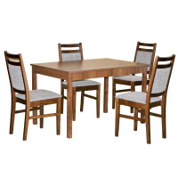 Jedálenský set-stôl BERGAMO pevný 1ks + Stolička D3237 4ks